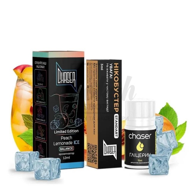 Рідина Набір Chaser Black Peach Lemonade Ice (Персик Лімонад Лід) 30мл 5% Рідина Набір Chaser Black Peach Lemonade Ice (Персик Лімонад Лід) 30мл 5%