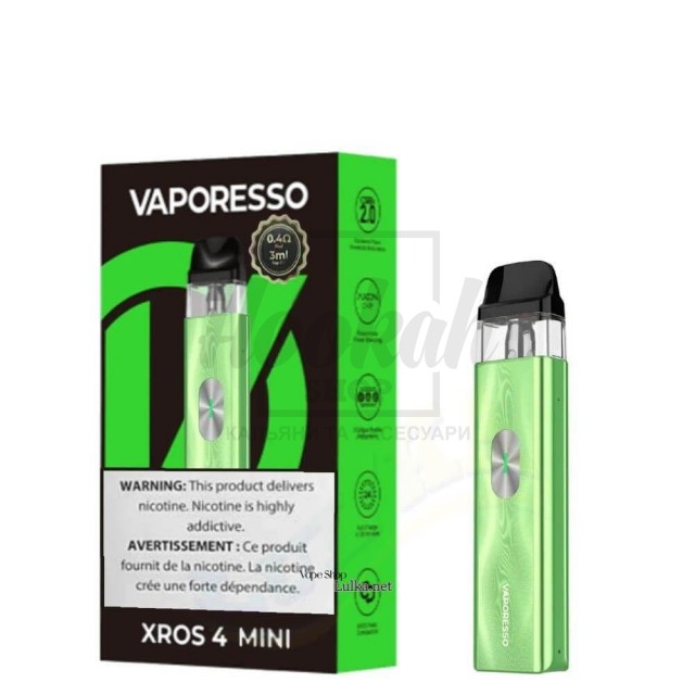 Багаторазова Pod-система Vaporesso XROS 4 Mini Ice Green Багаторазова Pod-система Vaporesso XROS 4 Mini Ice Green