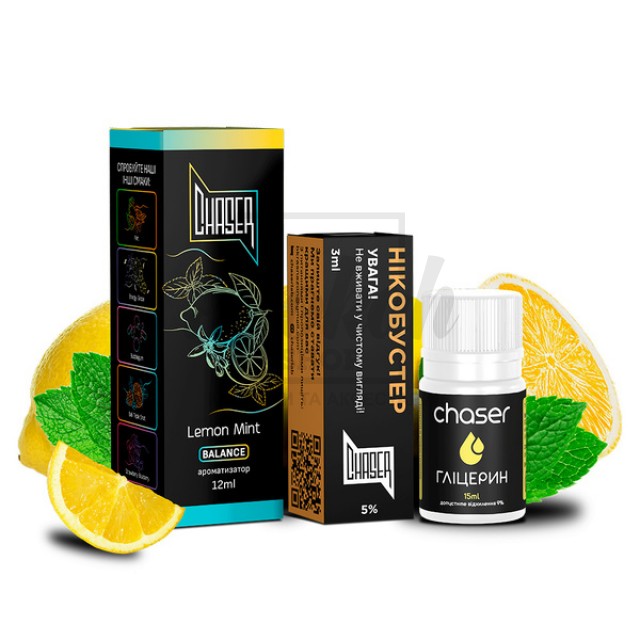 Рідина Набір Chaser Black Lemon Mint (Лимон М'ята) 30мл 5% Рідина Набір Chaser Black Lemon Mint (Лимон М'ята) 30мл 5%