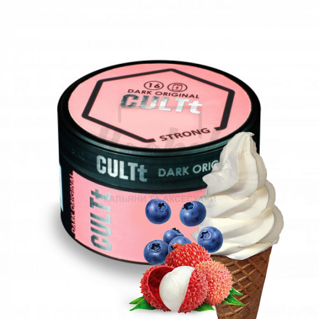 Тютюн CULT Strong DS106 Blueberry Lychee Ice Cream (Чорниця Лічі Морозиво) 100 гр Тютюн CULT Strong DS106 Blueberry Lychee Ice Cream (Чорниця Лічі Морозиво) 100 гр