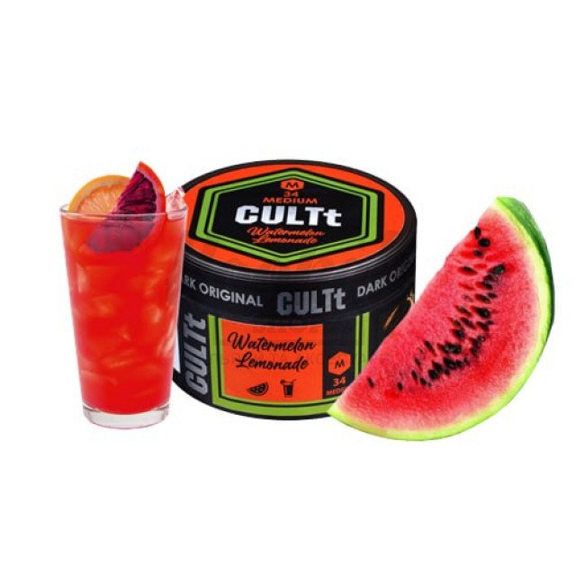 Тютюн CULT Medium M34 Watermelon Lemonade (Кавуновий Лимонад) 100гр Тютюн CULT Medium M34 Watermelon Lemonade (Кавуновий Лимонад) 100гр