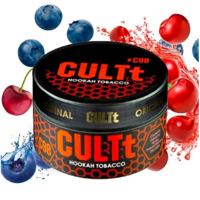 Тютюн CULT C98 Blueberry Cherry (Чорниця Вишня) 100 г Тютюн CULT C98 Blueberry Cherry (Чорниця Вишня) 100 г