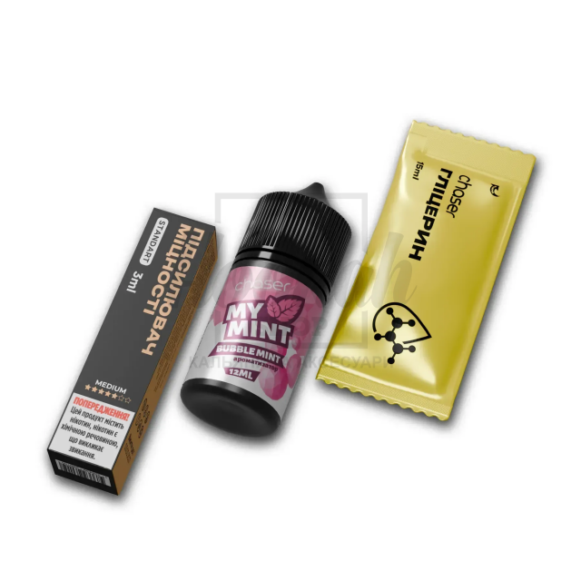 Рідина Набір Chaser My Mint Bubble Mint (М'ята жуйка) 30 мл 5% Рідина Набір Chaser My Mint Bubble Mint (М'ята жуйка) 30 мл 5%