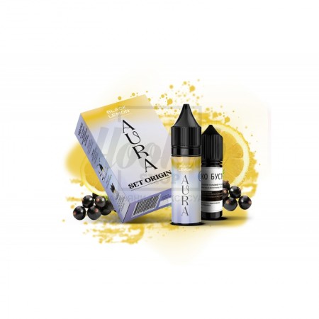 Набір Aura Original Black Lemon (Лимон, Смородина) 15ml/30mg Salt Nic Набір Aura Original Black Lemon (Лимон, Смородина) 15ml/30mg Salt Nic