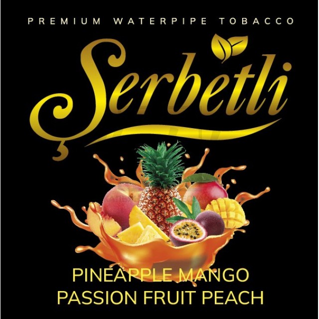 Тютюн Serbetli Pineapple Mango Passion Fruit Peach (Ананас Манго Маракуя Персик) 100 гр Тютюн Serbetli Pineapple Mango Passion Fruit Peach (Ананас Манго Маракуя Персик) 100 гр