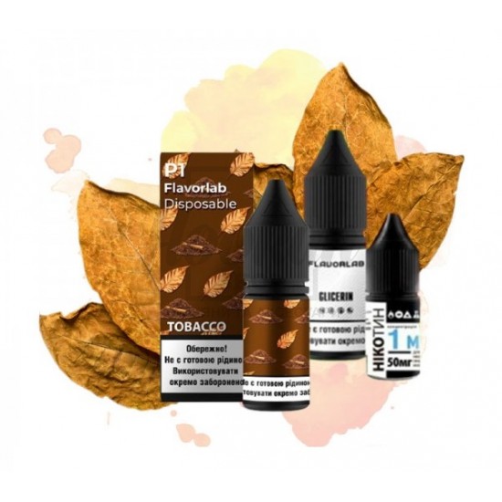 Рідина Набір Flavorlab Р1 Tobacco (Тютюн) 10мл 5% Рідина Набір Flavorlab Р1 Tobacco (Тютюн) 10мл 5%