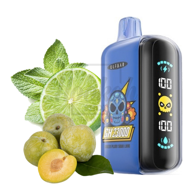 Електронна сигарета Elf Bar GH23000 Green Plum Sour Lime (зелена слива кислий лайм)