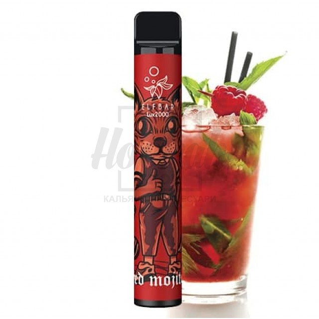 Електронна сигарета Elf Bar 2000 Red Mojito (Ягідний Мохіто)
