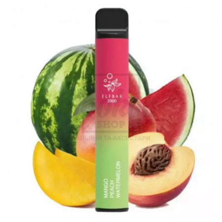 Електронна сигарета Elf Bar 2000 Mango Peach Watermelon (Манго Персик Кавун) Електронна сигарета Elf Bar 2000 Mango Peach Watermelon (Манго Персик Кавун)