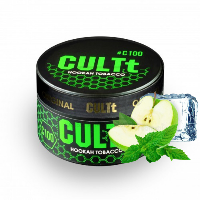 Тютюн CULT C100 Green Apple Ice (Яблуко Лід) 100 г Тютюн CULT C100 Green Apple Ice (Яблуко Лід) 100 г