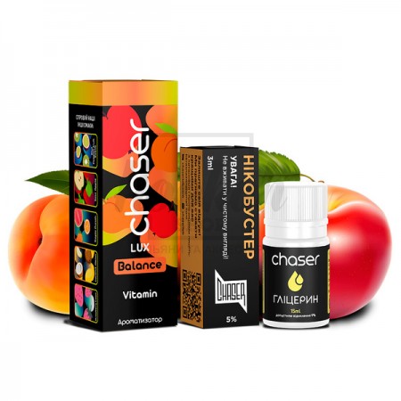 Рідина Набір Chaser Lux Vitamin (Персик Яблуко) 30мл 5% Рідина Набір Chaser Lux Vitamin (Персик Яблуко) 30мл 5%