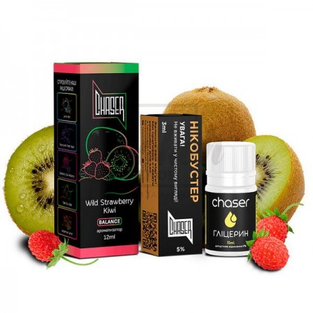 Рідина Набір Chaser Black Wild Strawberry Kiwi (Полуниця Ківі)30мл 5% Рідина Набір Chaser Black Wild Strawberry Kiwi (Полуниця Ківі)30мл 5%