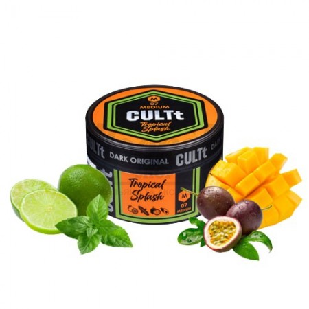 Табак CULT Medium M07 Tropical Splash (Лайм Мята Маракуя Манго) 100гр Табак CULT Medium M07 Tropical Splash (Лайм Мята Маракуя Манго) 100гр