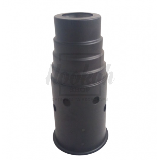 Ковпак для кальяну чорний матовий з прорізами