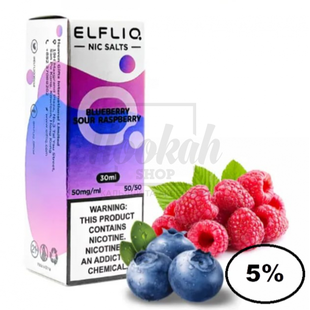 Рідина Elf Liq Blueberry Sour Raspberry (чорниця кисла малина) 30мл 5% Рідина Elf Liq Blueberry Sour Raspberry (чорниця кисла малина) 30мл 5%