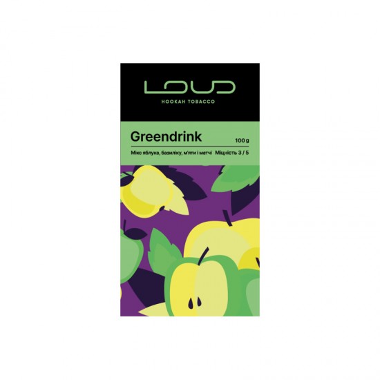  Заправка Loud Greendrink (Микс Яблока, Базилика, Мяты и Матчи) 100 g.